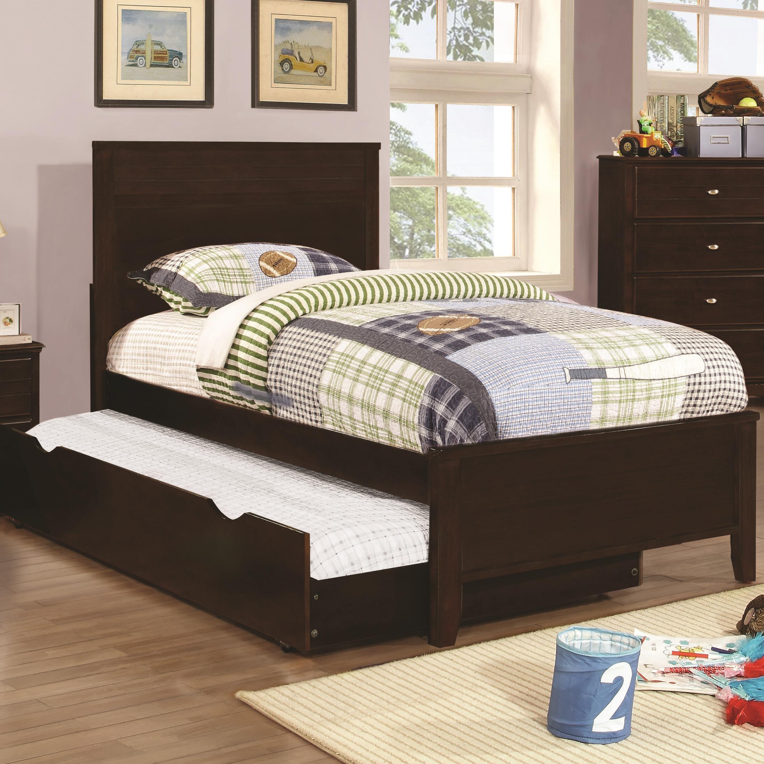 Coaster Ashton Collection Full Bed with Framing Details with Trundle